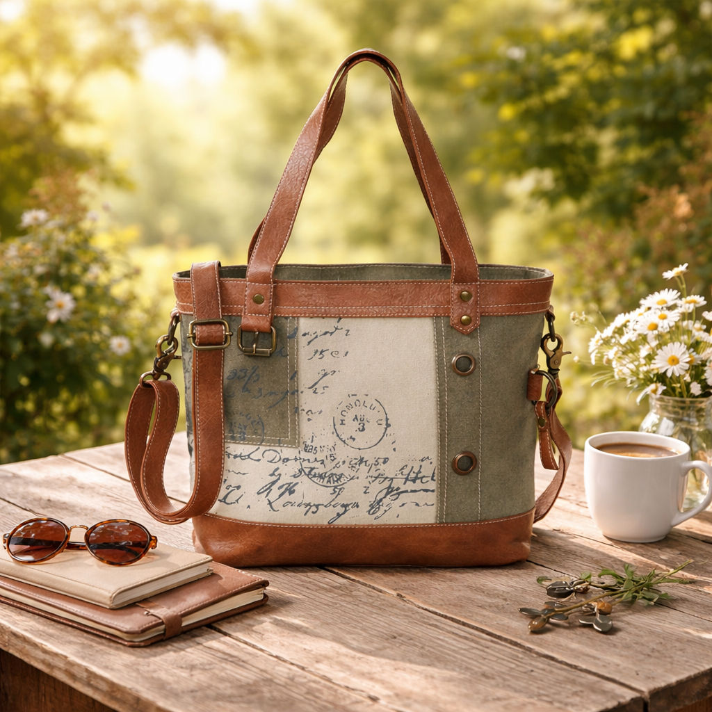 Mona B Large Canvas Handbag for Women 050